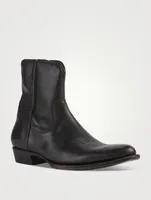 Austin Leather Boots With Zip