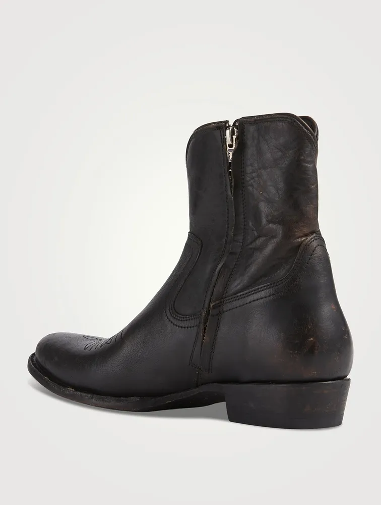 Austin Leather Boots With Zip