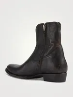 Austin Leather Boots With Zip