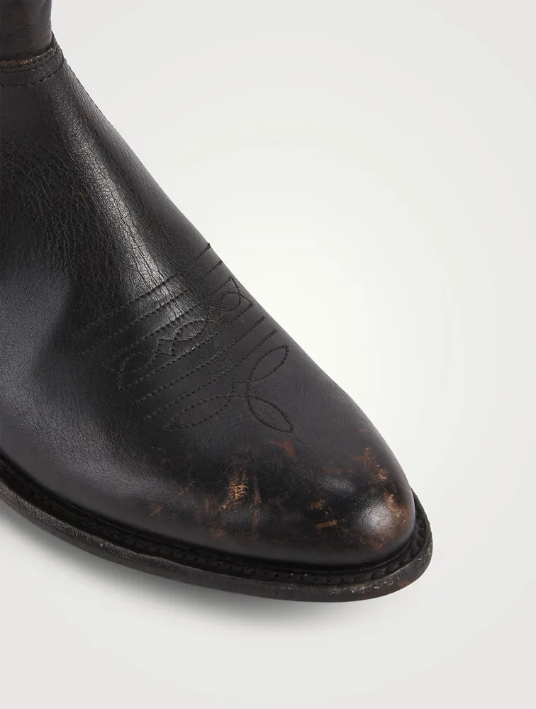 Austin Leather Boots With Zip