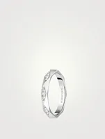 Facette Platinum Wedding Band With Diamonds