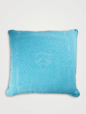 Logo-Embossed Throw Pillow