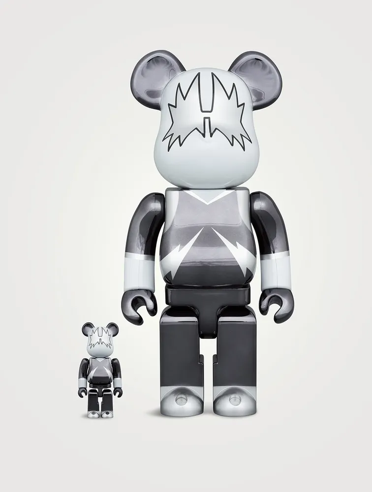 Kiss Spaceman Chrome 100% & 400% Be@rbrick Set