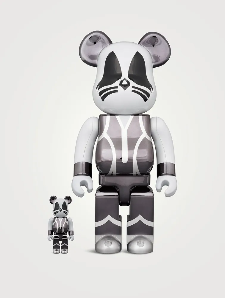 Kiss Catman Chrome 100% & 400% Be@rbrick Set