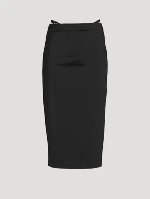 Pencil Skirt With Lingerie Straps