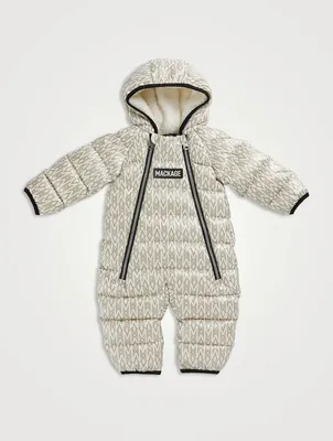 Baby Bambi Monogram Down Snowsuit
