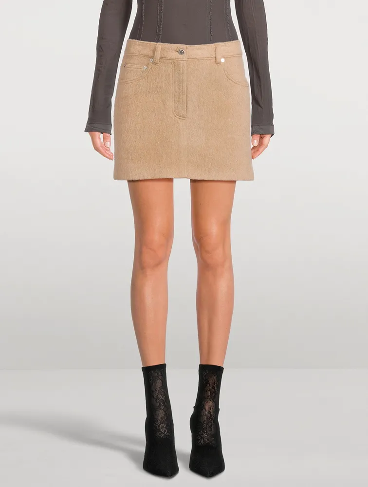 Wool-Blend Mini Skirt