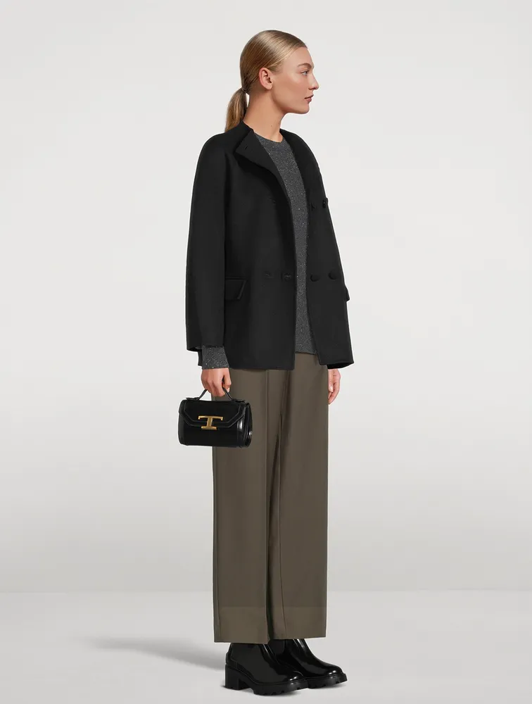 Micro T Timeless Leather Top Handle Bag