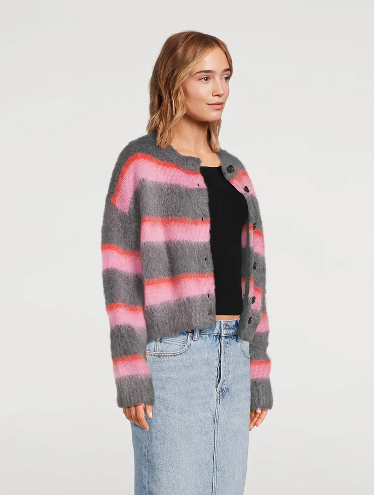 Brushed Mohair Oversized Cardigan