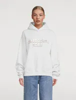 Condensed Fleece Hoodie Mahjong Print