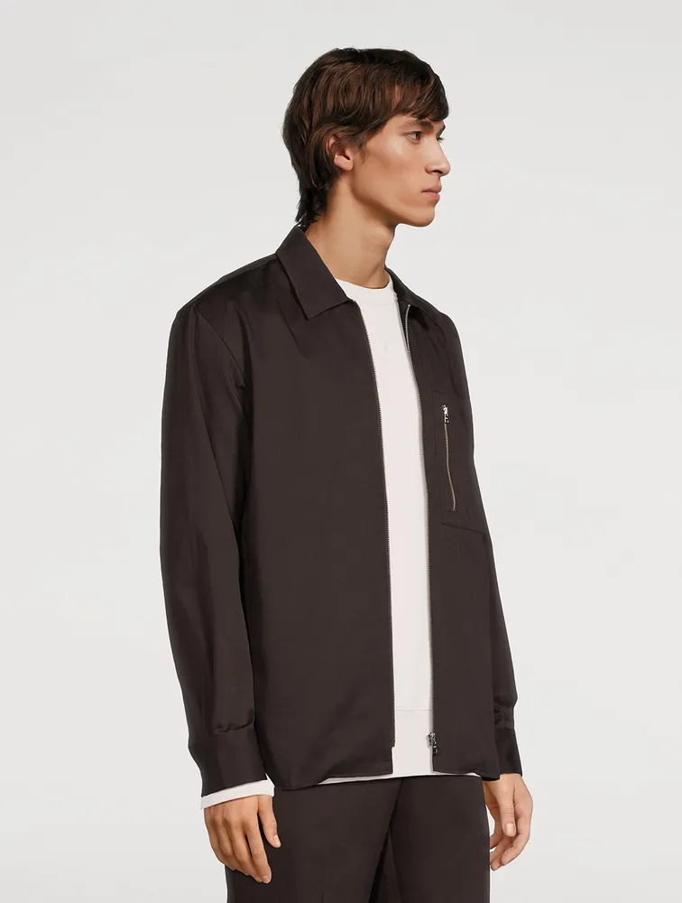 Ulrik Gabardine Zipped Overshirt