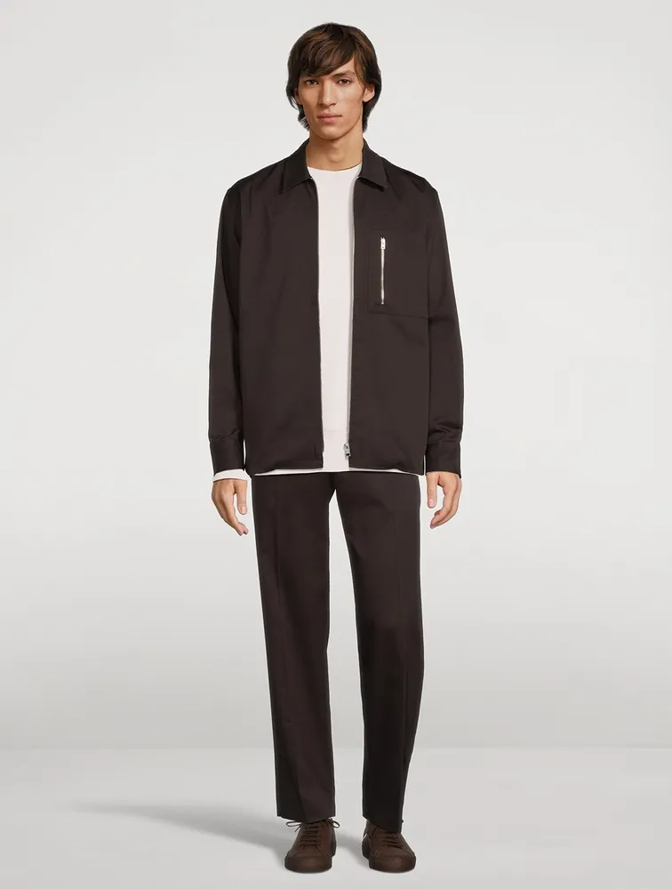 Ulrik Gabardine Zipped Overshirt