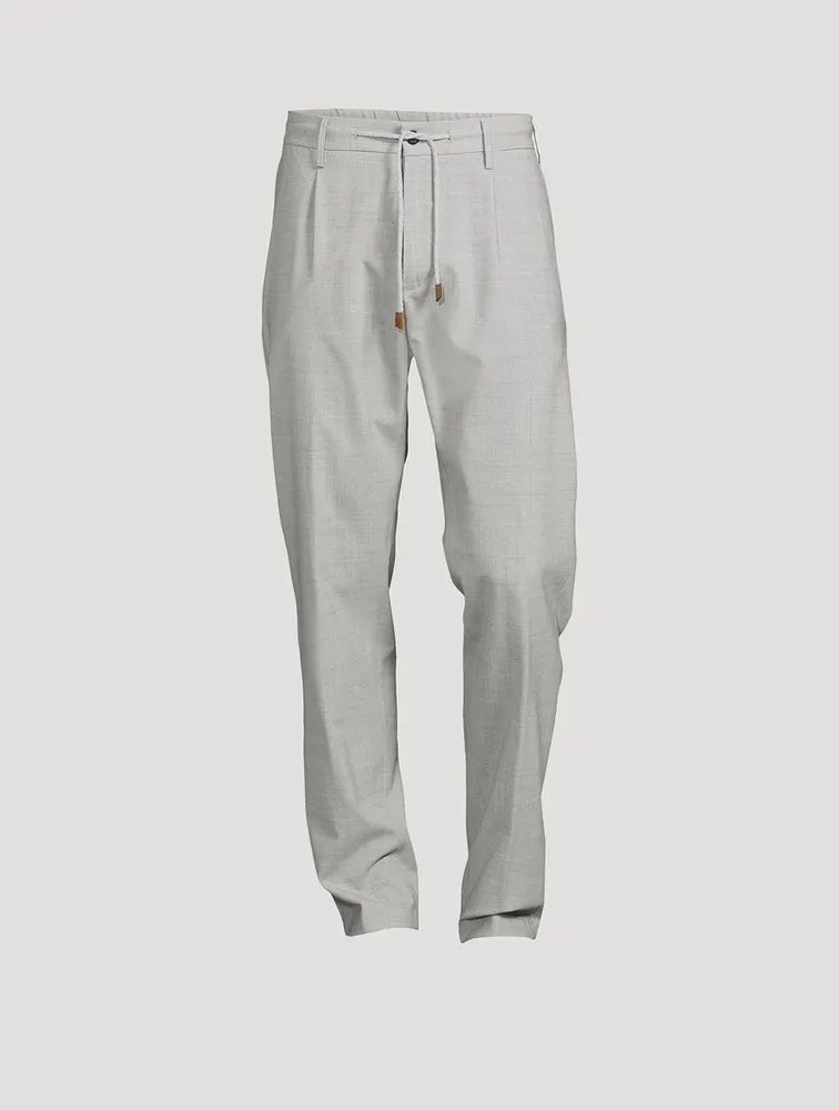 Stretch Wool Jogger Pants