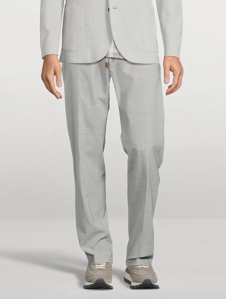 Stretch Wool Jogger Pants