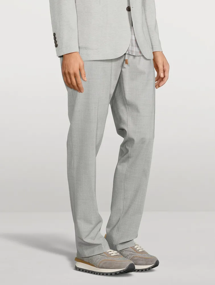 Stretch Wool Jogger Pants