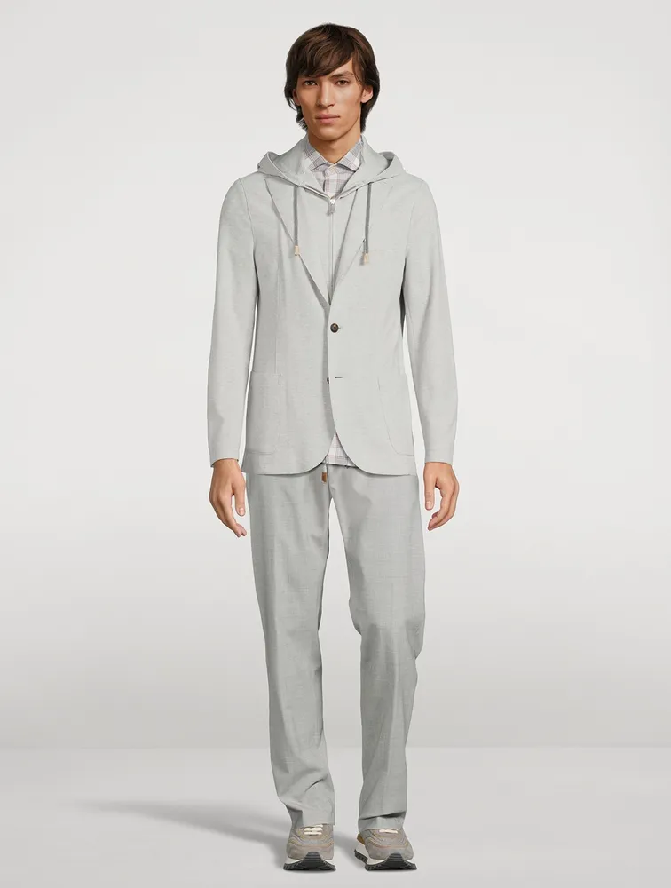 Stretch Wool Jogger Pants