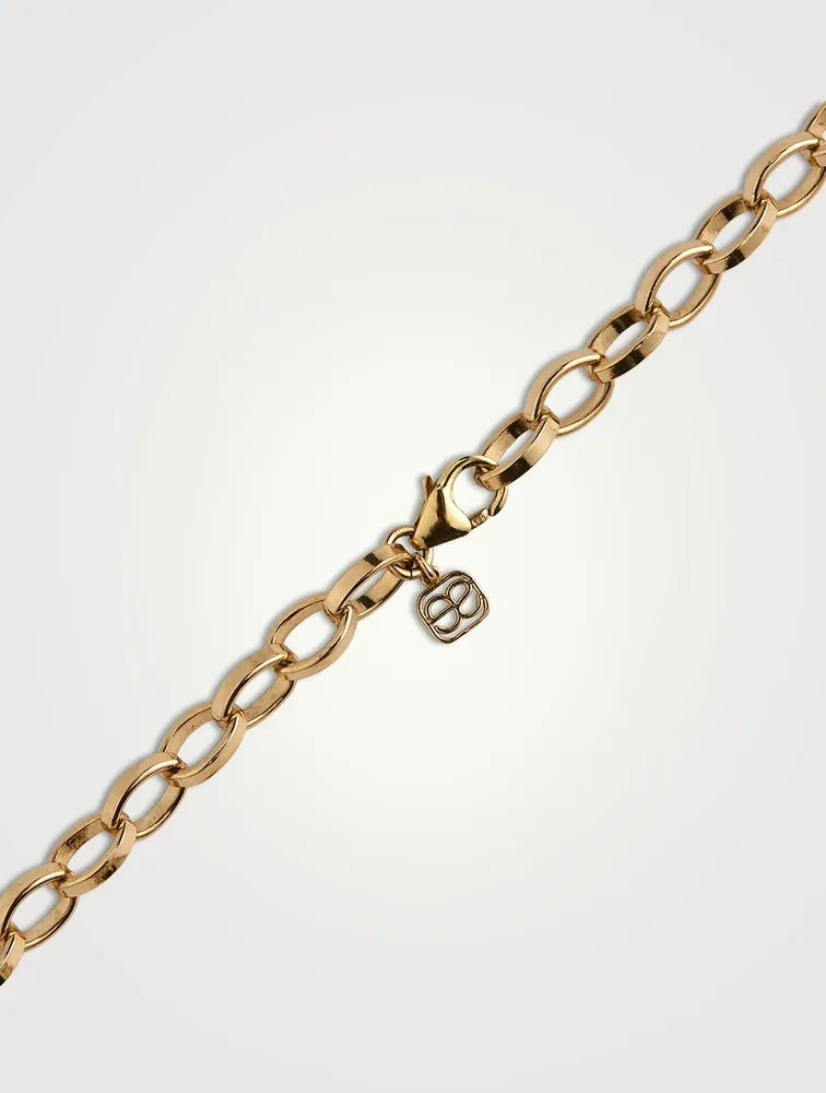 14K Gold Multi Charm Necklace With Diamonds