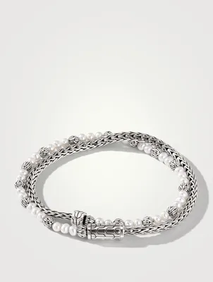 Pearl Chain Double Wrap Bracelet