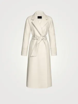 Belted Alpaca Wool Wrap Coat