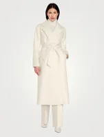 Belted Alpaca Wool Wrap Coat