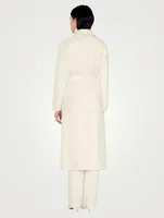 Belted Alpaca Wool Wrap Coat