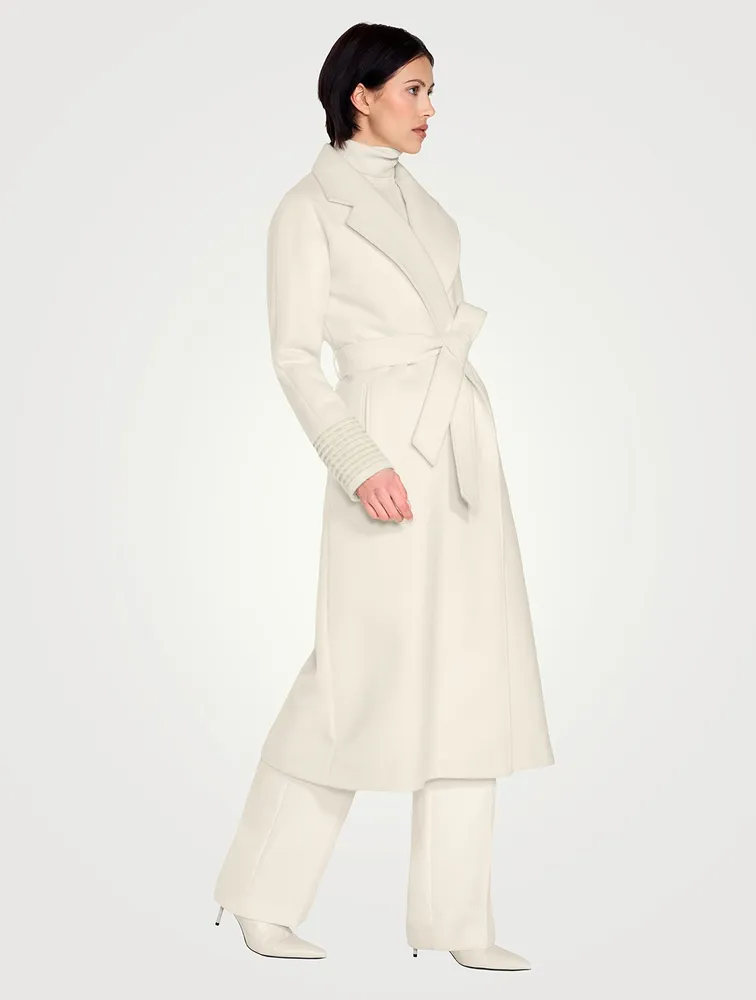 Belted Alpaca Wool Wrap Coat