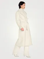 Belted Alpaca Wool Wrap Coat