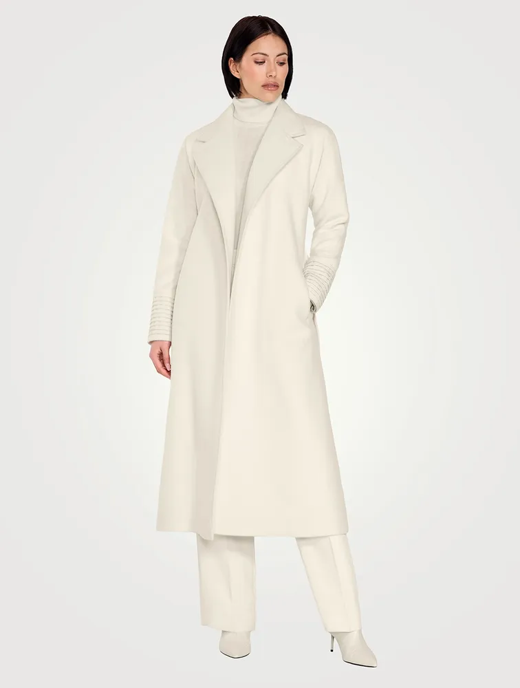 Belted Alpaca Wool Wrap Coat