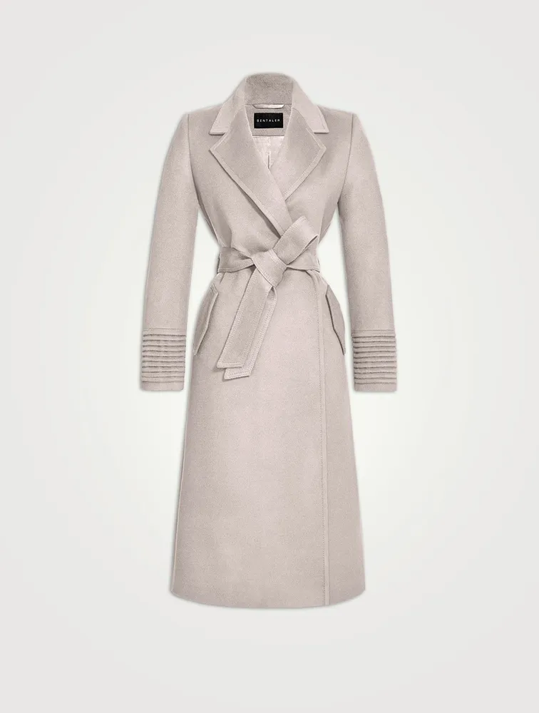 Belted Alpaca Wool Wrap Coat