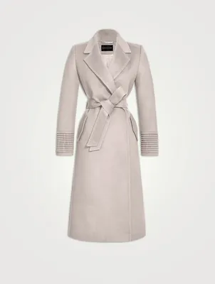 Belted Alpaca Wool Wrap Coat