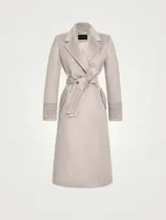 Belted Alpaca Wool Wrap Coat