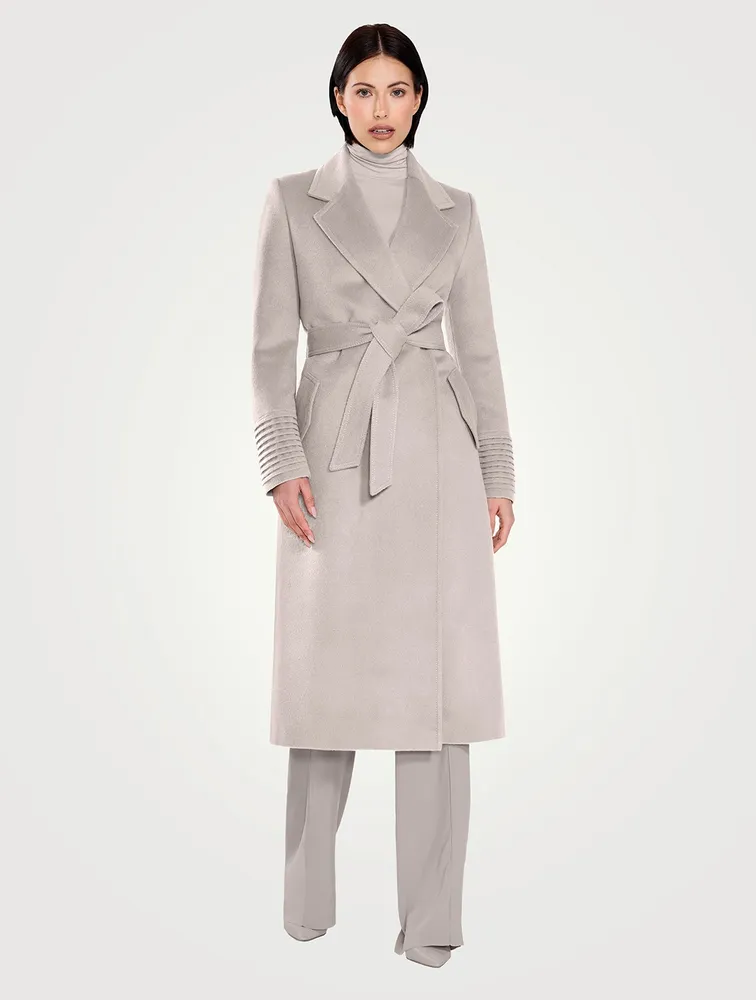 Belted Alpaca Wool Wrap Coat