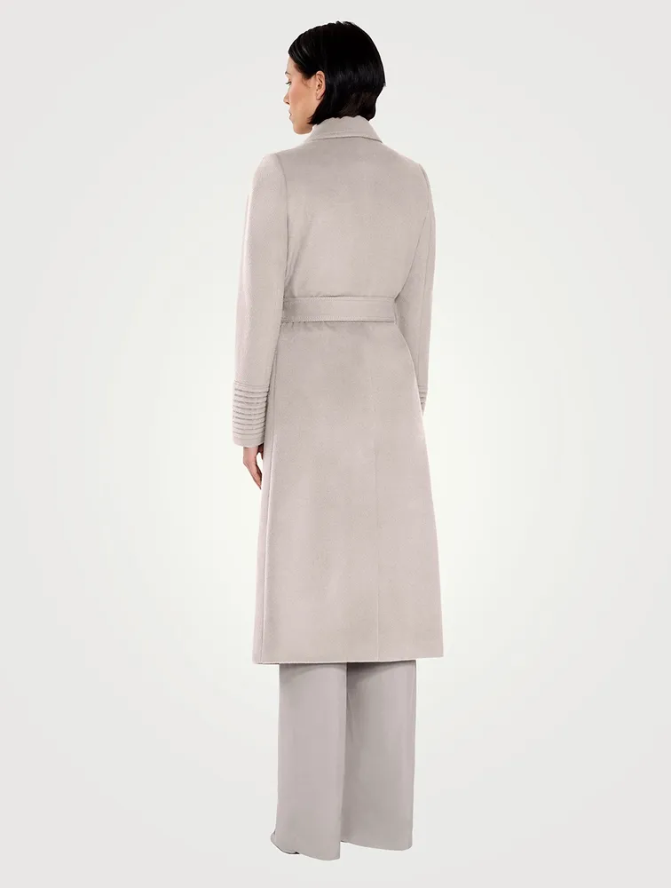 Belted Alpaca Wool Wrap Coat