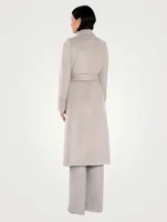 Belted Alpaca Wool Wrap Coat