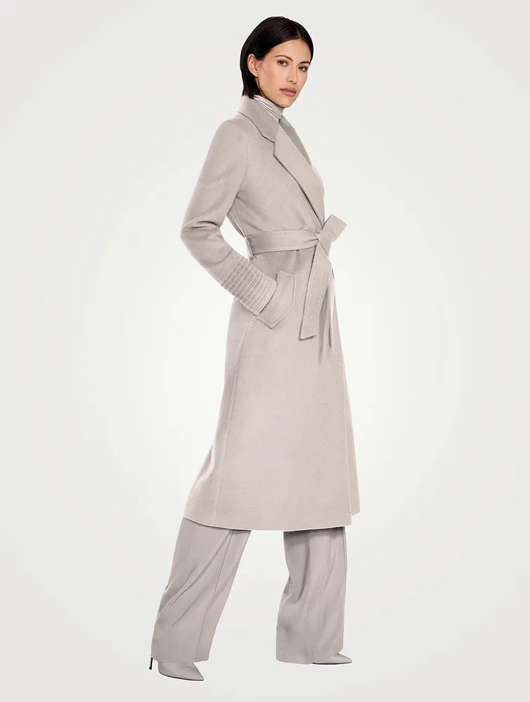 Belted Alpaca Wool Wrap Coat