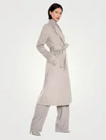 Belted Alpaca Wool Wrap Coat