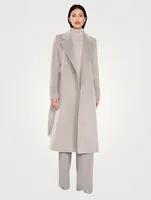 Belted Alpaca Wool Wrap Coat