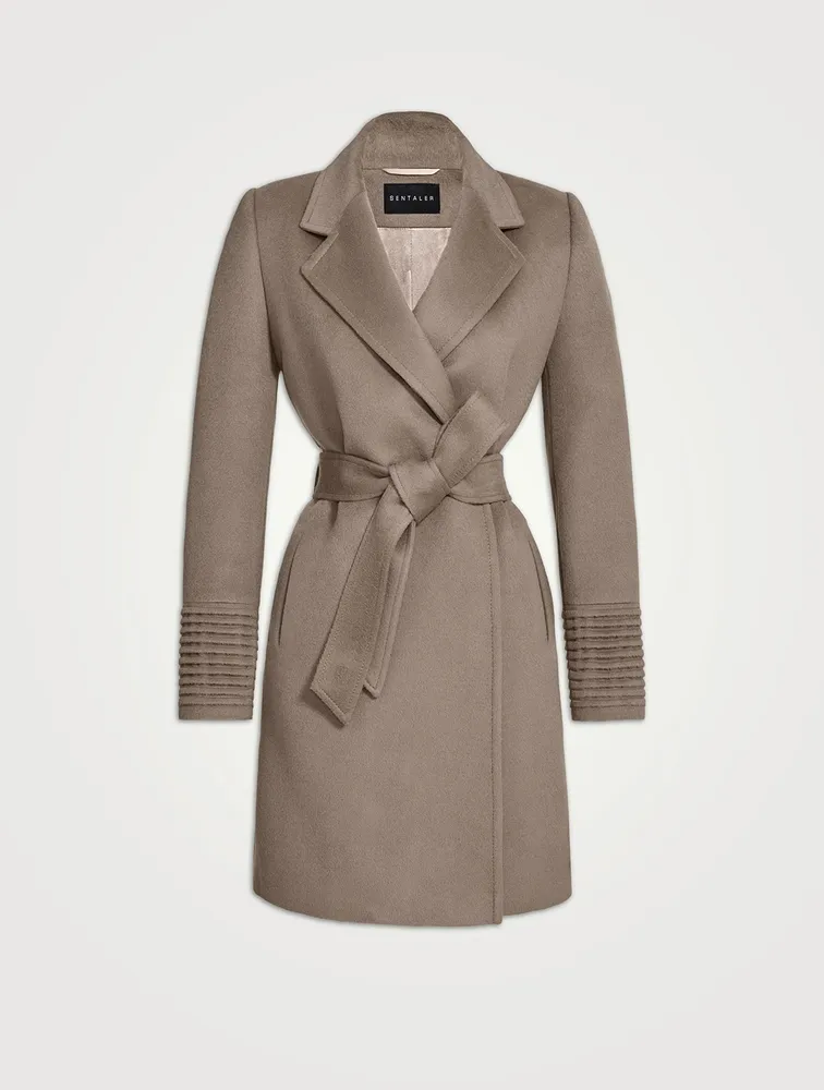 Belted Alpaca Wool Wrap Coat