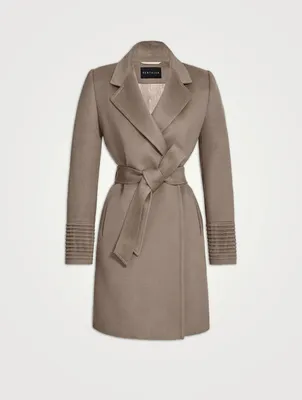 Belted Alpaca Wool Wrap Coat