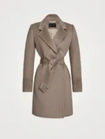 Belted Alpaca Wool Wrap Coat