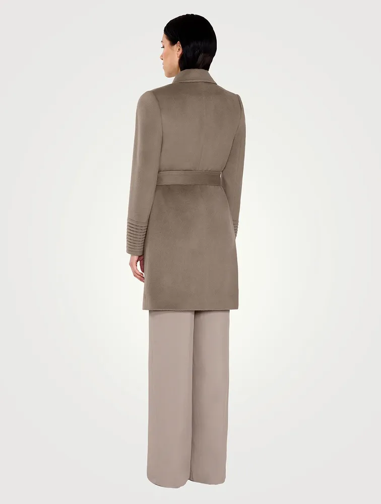 Belted Alpaca Wool Wrap Coat