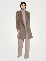 Belted Alpaca Wool Wrap Coat