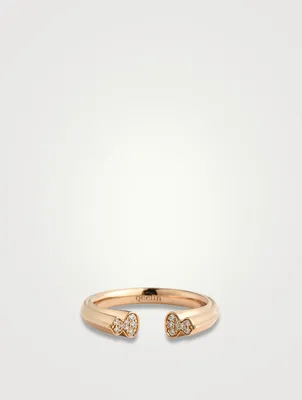 Wulu 18K Rose Gold Ring With Diamonds