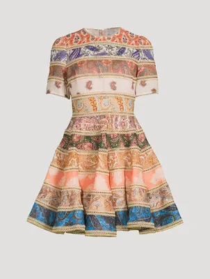 Devi Linen Spliced Mini Dress