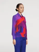 Silk Shirt Superimposition Print