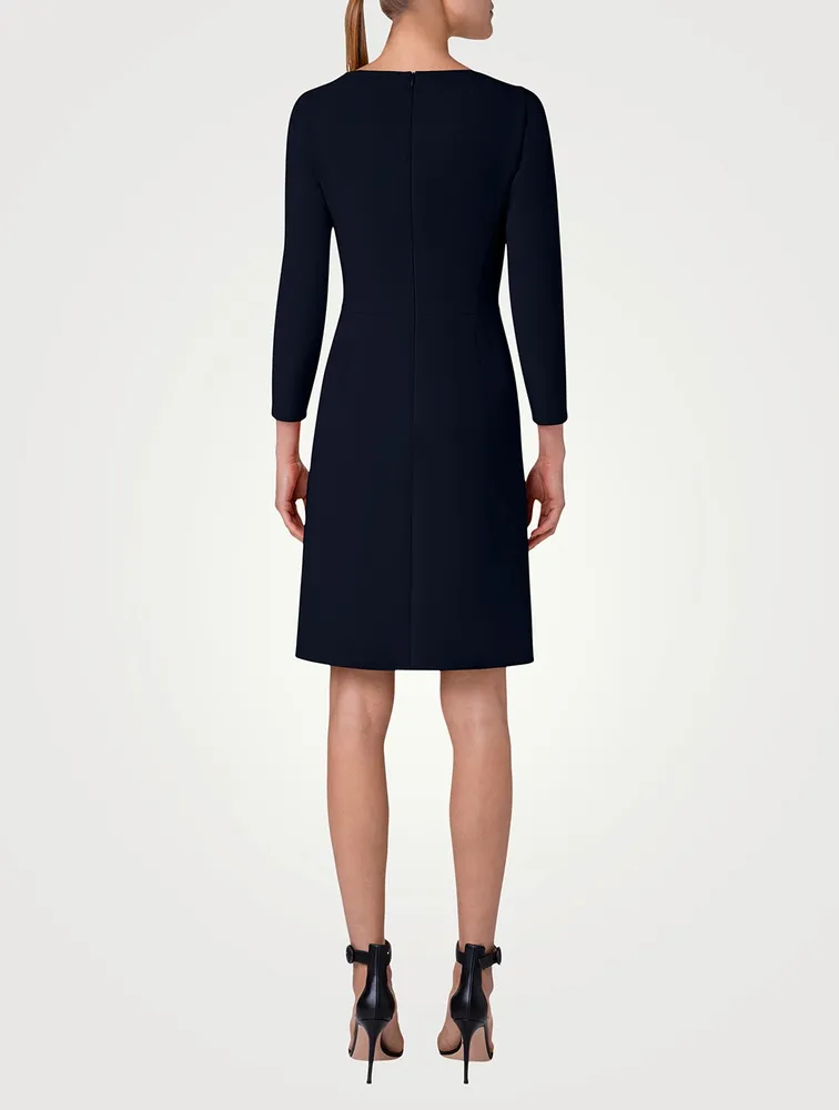 Stretch-Wool Double-Face Sheath Dress