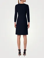 Stretch-Wool Double-Face Sheath Dress