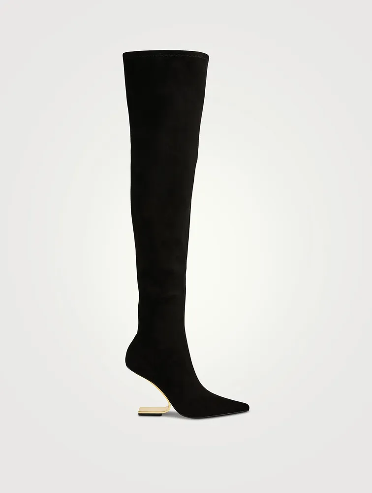 Compass Leather Over-The-Knee Boots