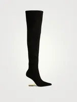 Compass Leather Over-The-Knee Boots