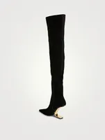 Compass Leather Over-The-Knee Boots